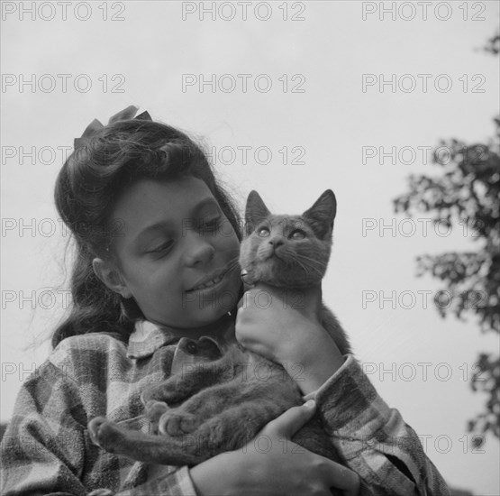 The camp mascot at Camp Gaylord White, Arden, New York, 1943. Creator: Gordon Parks.