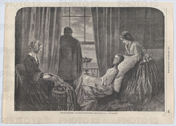 Scène d’Octobre: La jeune poitrinaire (An October Scene: The Young Consumptive, October 2-9, 1864. Creator: Unknown.