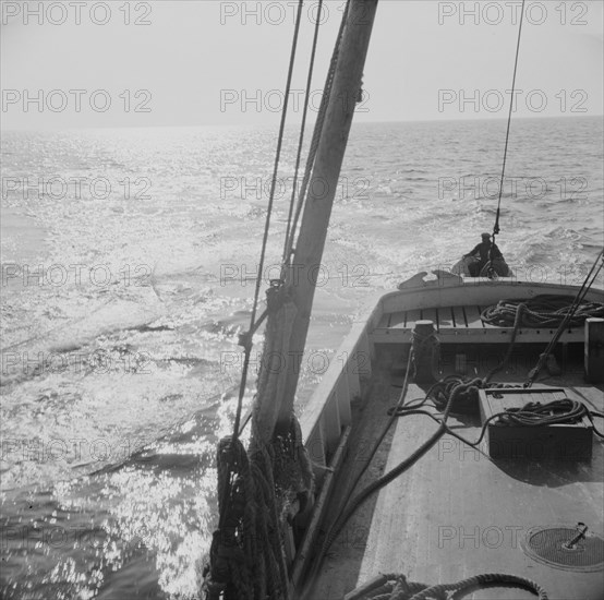 Possibly: On board the fishing boat Alden, out of Glocester, Massachusetts, 1943. Creator: Gordon Parks.