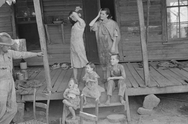 Floyd Burroughs and Tengle children, Hale County, Alabama, 1936. Creator: Walker Evans.