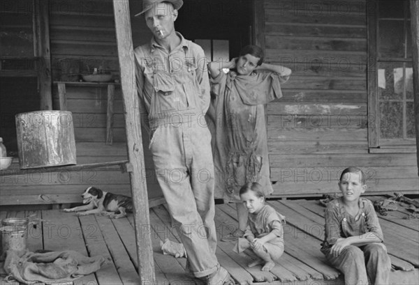 Floyd Burroughs and Tengle children, Hale County, Alabama, 1936. Creator: Walker Evans.