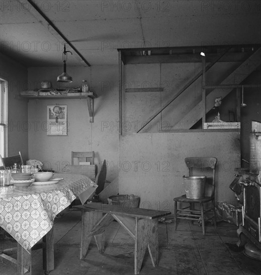 Soper kitchen, unfinished, Willow Creek area, Mulheur County, Oregon, 1939. Creator: Dorothea Lange.