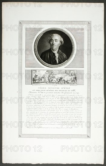 Néker, Minister of State and General Director of Finances, from Tableaux historiques ..., 1798–1804. Creator: Charles Francois Gabriel Levachez.