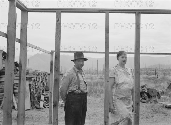 Farmer starting out on cut-over land..., Priest River Valley, Bonner County, Idaho, 1939. Creator: Dorothea Lange.