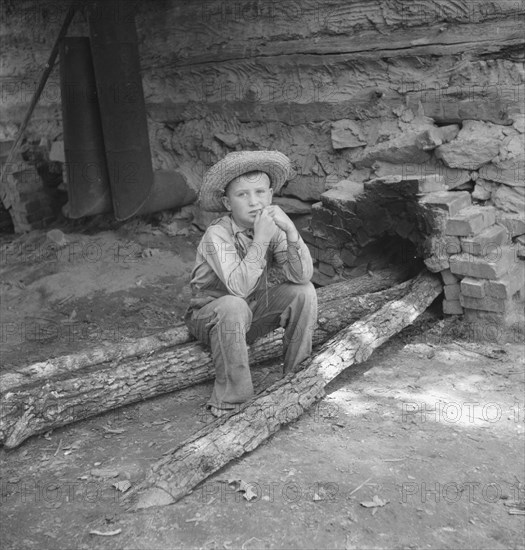 Ten year old son of tobacco sharecropper...tobacco..., Granville County, North Carolina, 1939. Creator: Dorothea Lange.