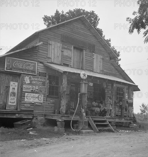 Daughter of white tobacco sharecropper at country..., Person County, North Carolina, 1939. Creator: Dorothea Lange.