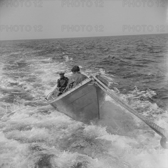 On board the fishing boat Alden, out of Gloucester, Massachusetts, 1943. Creator: Gordon Parks.