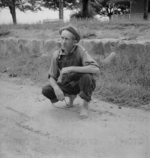 Roadside meeting with Durham County farmer, North Carolina, 1939. Creator: Dorothea Lange.