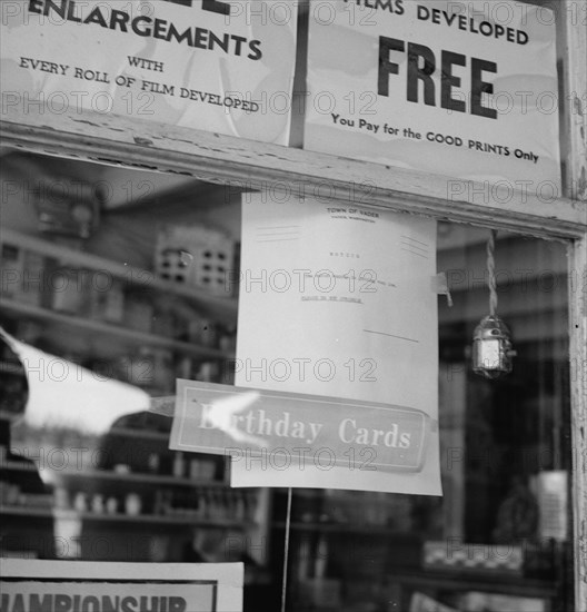 Across the counter is Ghost Town Café, Vader, Lewis County, Western Washington, 1939. Creator: Dorothea Lange.