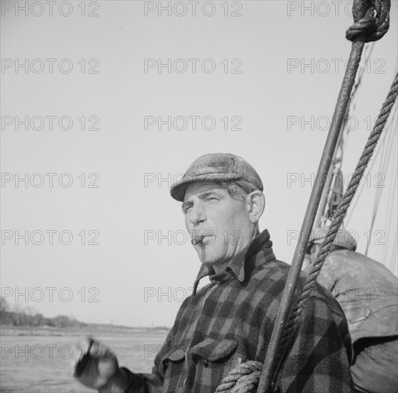 On board the fishing boat Alden out of Gloucester, Massachusetts, 1943. Creator: Gordon Parks.