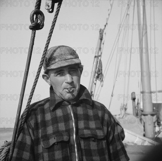 On board the fishing boat Alden out of Gloucester, Massachusetts, 1943. Creator: Gordon Parks.