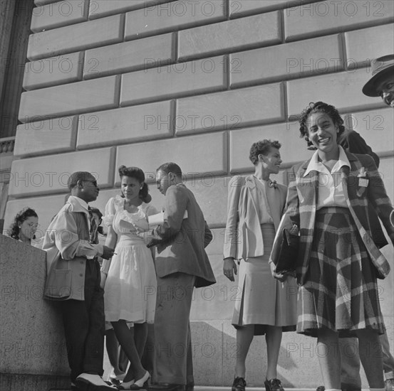 International student assembly, Washington, D.C, 1942. Creator: Gordon Parks.