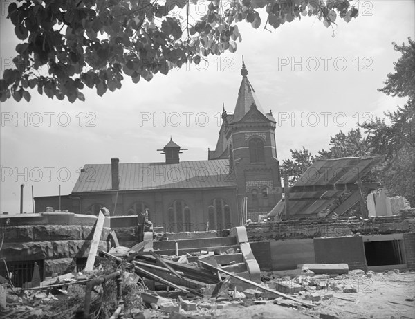 Buildings being torn down on Independence Avenue to make space..., Washington, D.C, 1942. Creator: Gordon Parks.