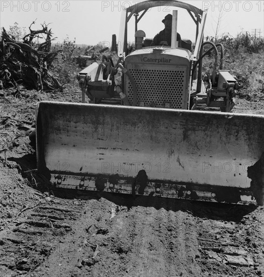 Bulldozer equipped with grader..., Nieman farm, near Vader, Lewis County, Western Washington, 1939. Creator: Dorothea Lange.
