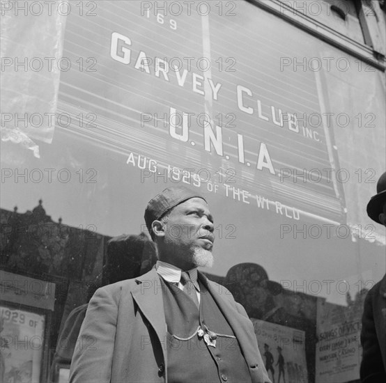 New York, New York. A follower of the late Marcus Garvey who started the "Back to Africa" movement.