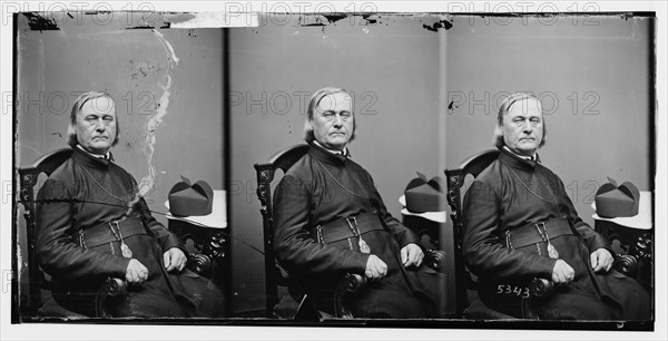 Rev. Father Pierre Jean De Smet (1801-1873) Catholic missionary to Indian Territory, ca. 1860-1865.