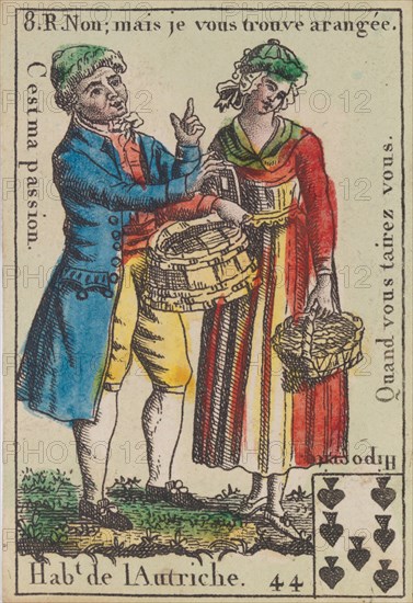 Hab.t de l'Autriche from Playing Cards (for Quartets) 'Costumes des Peuples Étrangers', 1700-1799.