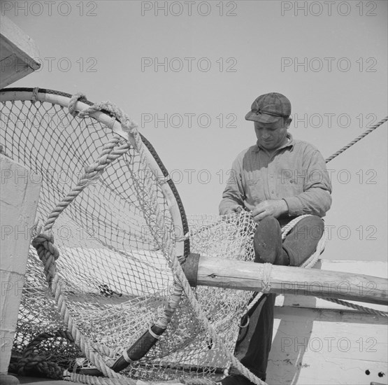 Frank Mineo, owner and skipper of the New England fishing boat Alden. Gloucester, Massachusetts.