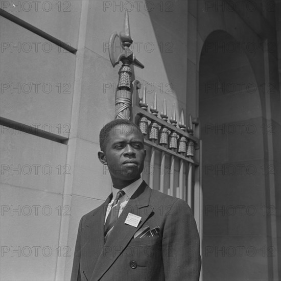 Washington, D.C. International student assembly. Mbonu Ojike, an African delegate from Nigeria.