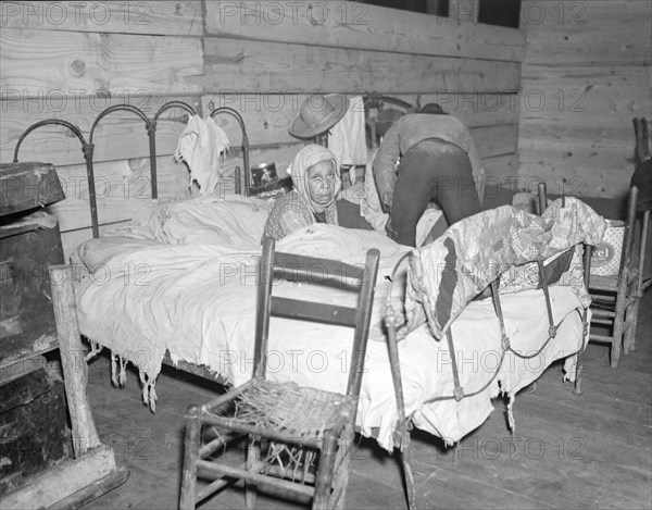 Sick Negro in the Red Cross temporary infirmary for flood refugees. Forrest City, Arkansas.