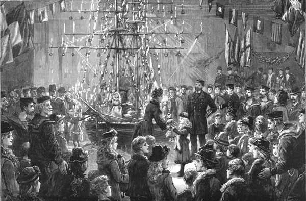 ''A Novel Treat to Coastguards Children; Dismantling a Christmas "Ship" of her toys', 1890.