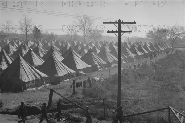 [Untitled photo, possibly related to: Flood refugee encampment at Forrest City, Arkansas].