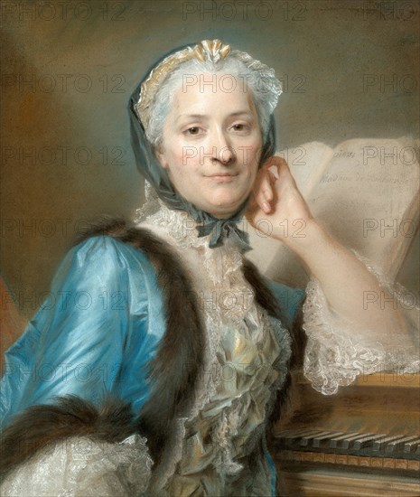 Portrait of Madame Anne-Jeanne Cassanéa de Mondonville, née Boucon (1708-1780), c. 1752.