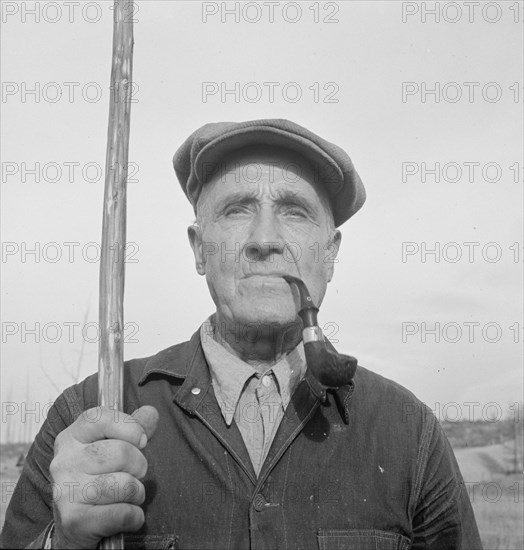 Early settler of the valley. He came in 1916. Priest River Valley, Bonner County, Idaho.