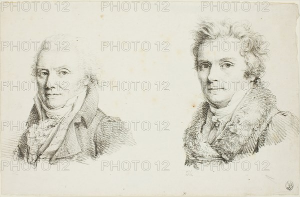 Self-Portrait in a Dark Cloth Coat and Self-Portrait in a Fur-Collared Coat, c. 1817.