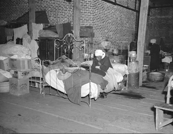 Sick flood refugee in the Red Cross temporary infirmary at Forrest City, Arkansas.