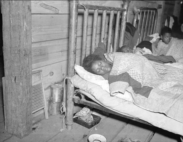 Sick flood refugee in the Red Cross temporary infirmary at Forrest City, Arkansas.