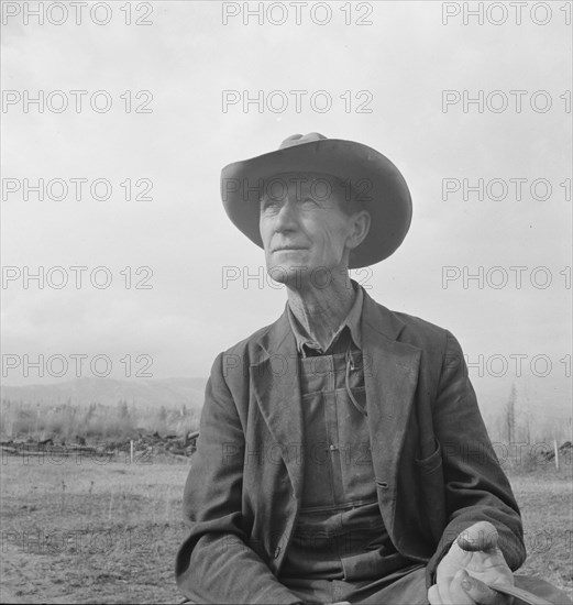 Farmer from Nebraska now developing eighty-acre stump farm. Bonner County, Idaho.