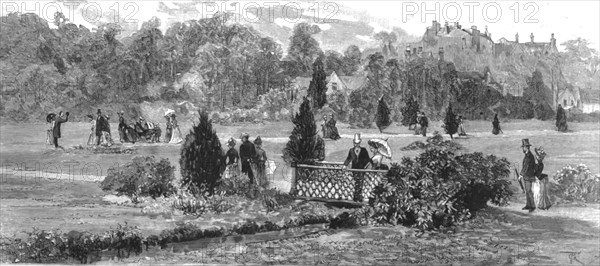 ''Visit of the Prince of Wales to Bournemouth; view in the Public Gardens', 1890.