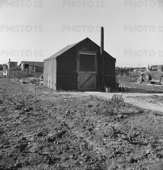 Outskirts of Salinas, California. Rapidly growing settlement of lettuce workers.