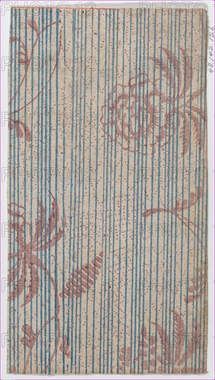 Sheet with two borders with an overall dot pattern, late 18th-mid-19th century.