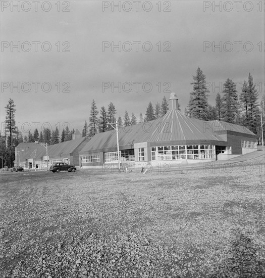 Stores and community center in model lumber company town, Gilchrist, Oregon.