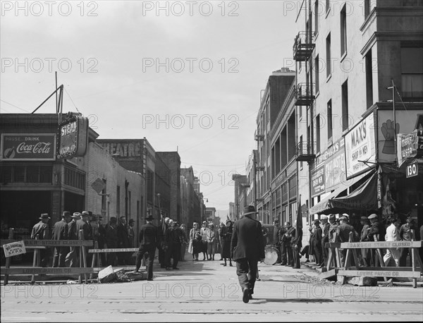 Salvation Army, San Francisco, California. General view of army and crowds.