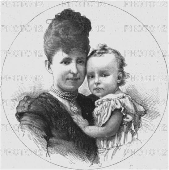 ''King Alphonso of Spain and his Mother Christina, the Queen Regent', 1890.