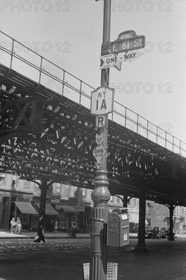 New York, New York. 61st Street between 1st and 3rd Avenues. Street signs.