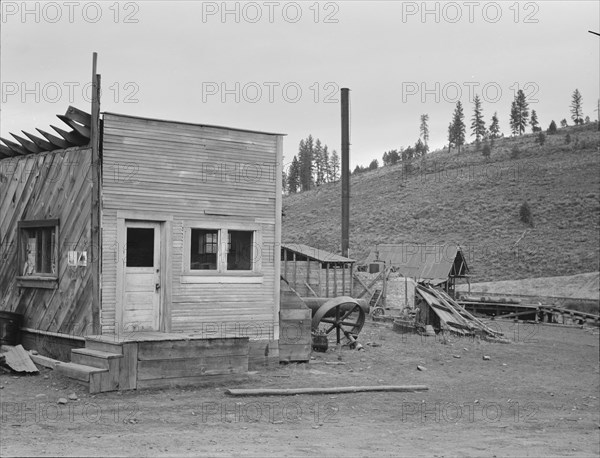 Abandoned sawmill in nearly deserted town. Tamarack, Adams County, Idaho.