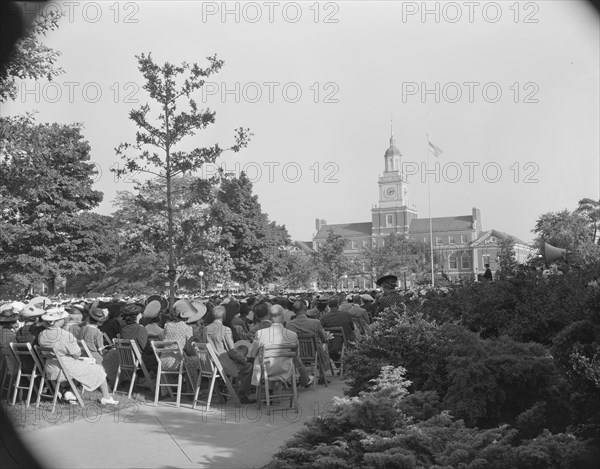 Washington, D.C. Audience at commencement exercises at Howard University.