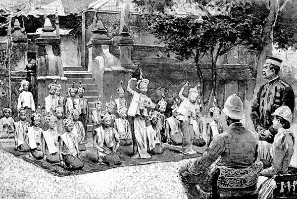 ''A Burmese Ballet; Performed before H.R.H. Prince Albert Victor', 1890.