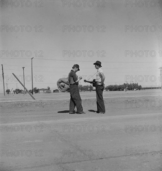 One of the roads leading into Calipatria, Imperial County, California.