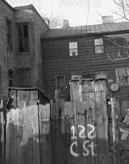 Washington (southest section), D.C. Wooden privies in the Negro area.