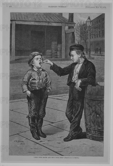 Open Your Mouth and Shut Your Eyes (Harper's Weekly), May 16, 1874.