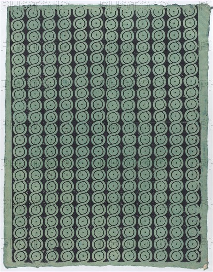 Sheet with overall guilloche pattern, late 18th-mid-19th century.