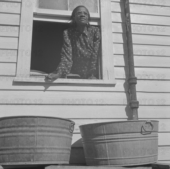 Daytona Beach, Florida. Woman who takes in laundry for a living.