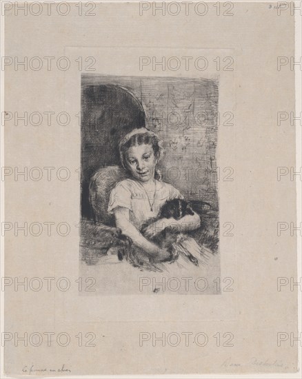 Mlle Chabot, danseuse de l'Opéra, ou Jeune fille au chien, 1888.