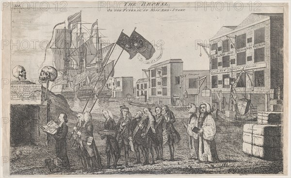 The Repeal, or the Funeral of Miss Ame - Stamp, March 16, 1766.