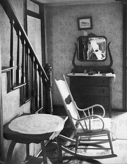 Interior of unemployed man's house. Morgantown, West Virginia.